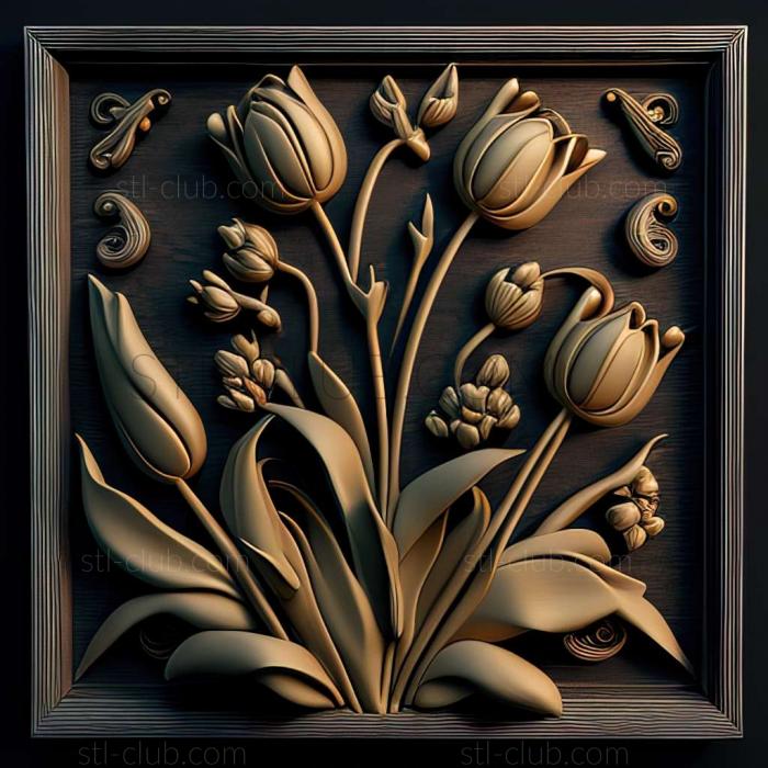 3D model Tulips (STL)